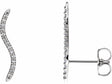 14K White 1/6 CTW Natural Diamond Ear Climbers