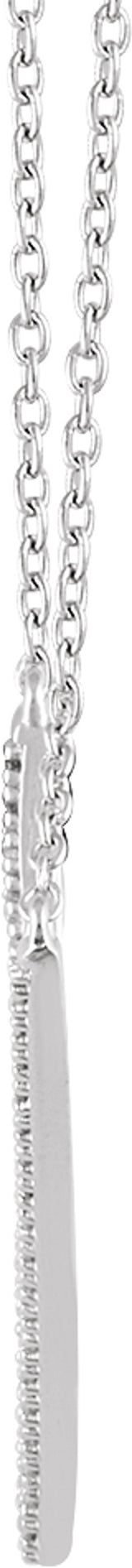 14K White Gold 1/6 CTW Natural Diamond V 16-18" Necklace