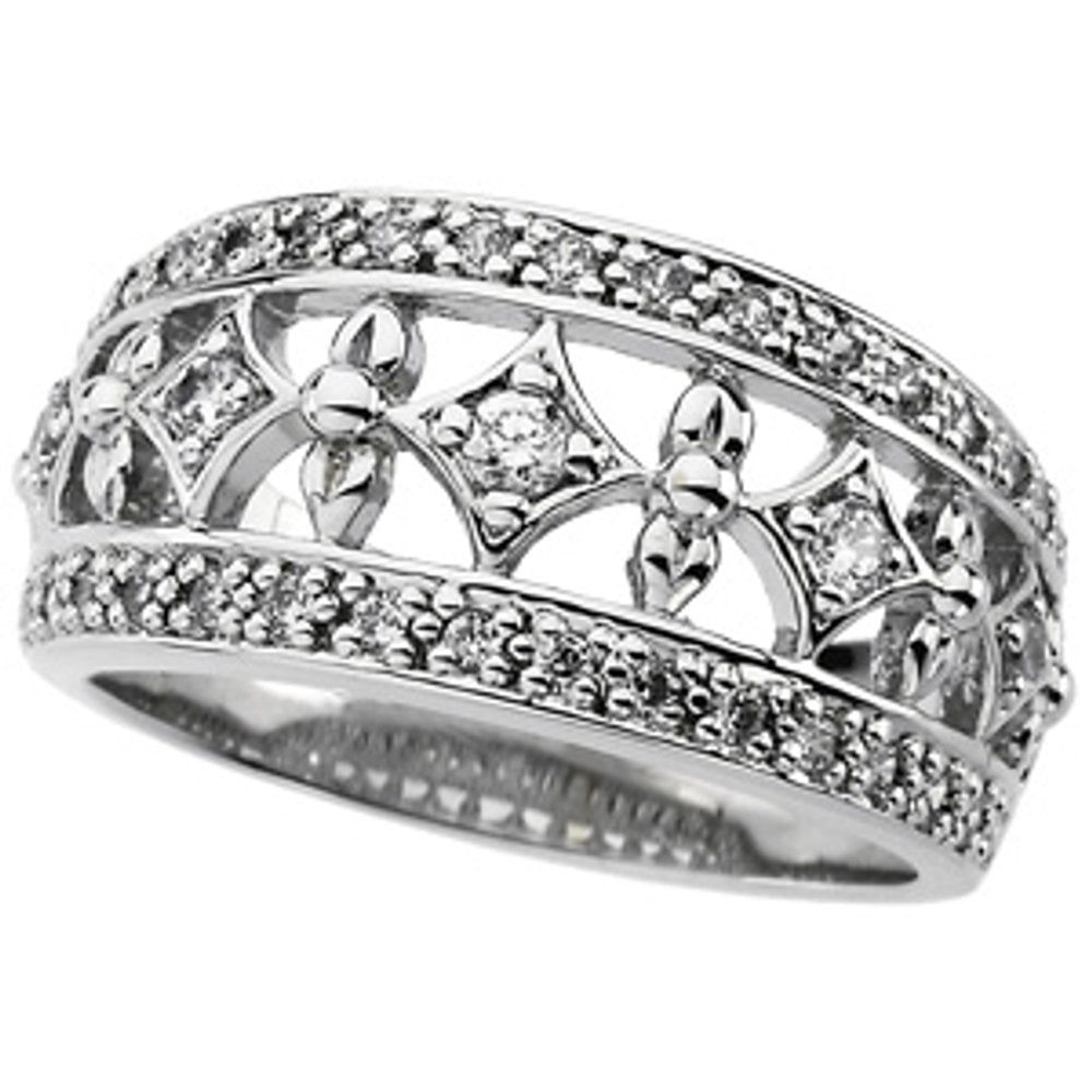 Platinum 3/8 CTW Natural Diamond Anniversary Band