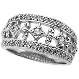 Platinum 3/8 CTW Natural Diamond Anniversary Band