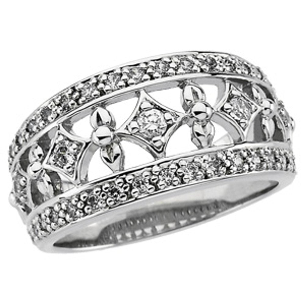 Platinum 3/8 CTW Natural Diamond Anniversary Band