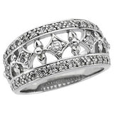 Platinum 3/8 CTW Natural Diamond Anniversary Band