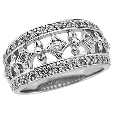 Platinum 3/8 CTW Natural Diamond Anniversary Band