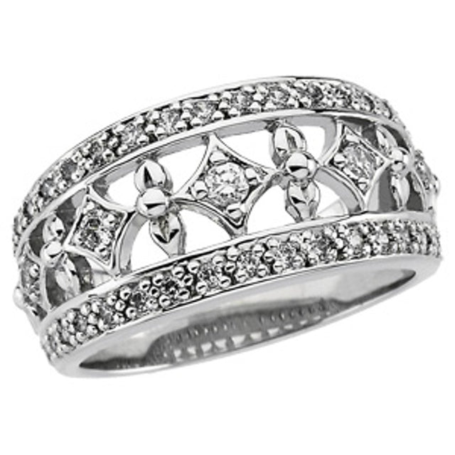 Platinum 3/8 CTW Natural Diamond Anniversary Band