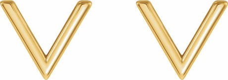 14K Yellow Geometric Earrings