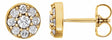 14K Yellow Gold 3/8 CTW Lab-Grown Diamond Earrings