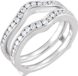 14K White 1/2 CTW Natural Diamond Ring Guard