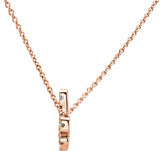 14K Rose Gold 1/4 CTW Natural Diamond 18" Necklace