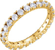 14K Yellow 1 1/3 CTW Natural Diamond Eternity Band Size 4.5