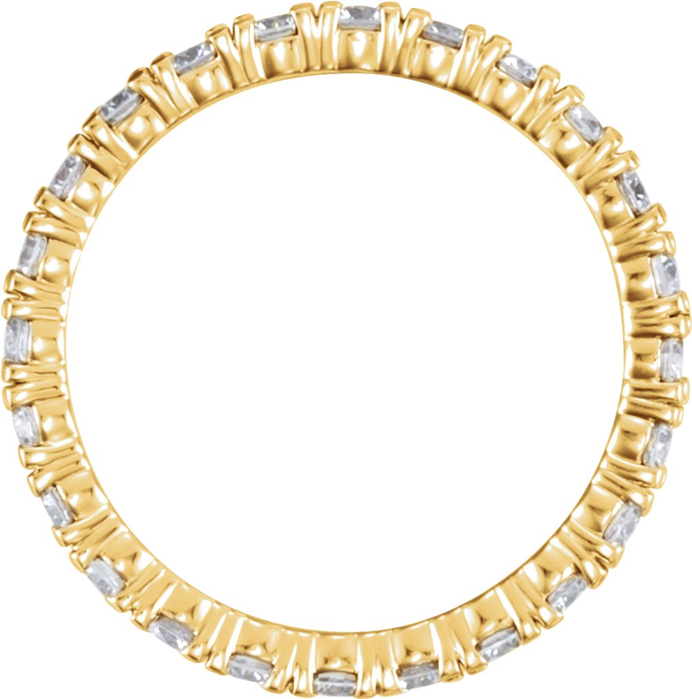 14K Yellow 1 1/3 CTW Natural Diamond Eternity Band