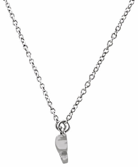 14K White .08 CTW Natural Diamond Bar 17.5" Necklace