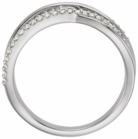 14K White 1/5 CTW Lab-Grown Diamond Criss-Cross Ring