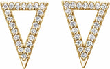 14K Yellow 1/5 CTW Natural Diamond Triangle Earrings