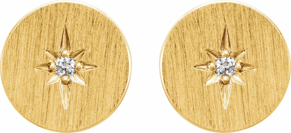 14K Yellow Gold .02 CTW Natural Diamond Earrings