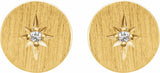 14K Yellow Gold .02 CTW Natural Diamond Earrings