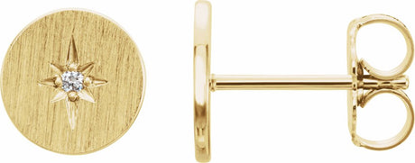 14K Yellow Gold .02 CTW Natural Diamond Earrings
