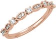 14K Rose 1/5 CTW Natural Diamond Stackable Ring