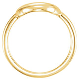 14K Yellow Circle Ring