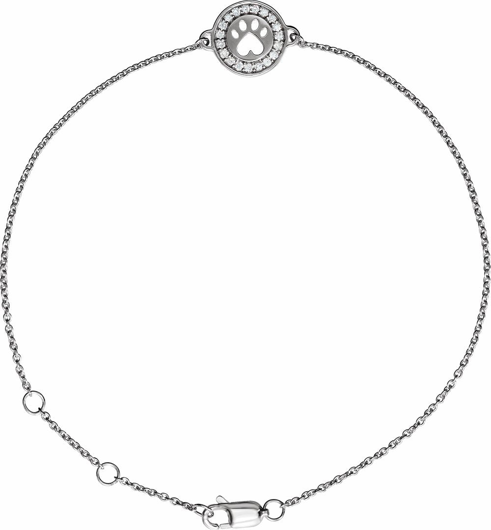 Sterling Silver 1/10 CTW Natural Diamond 7" Bracelet