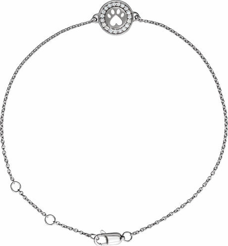 Sterling Silver 1/10 CTW Natural Diamond 7" Bracelet