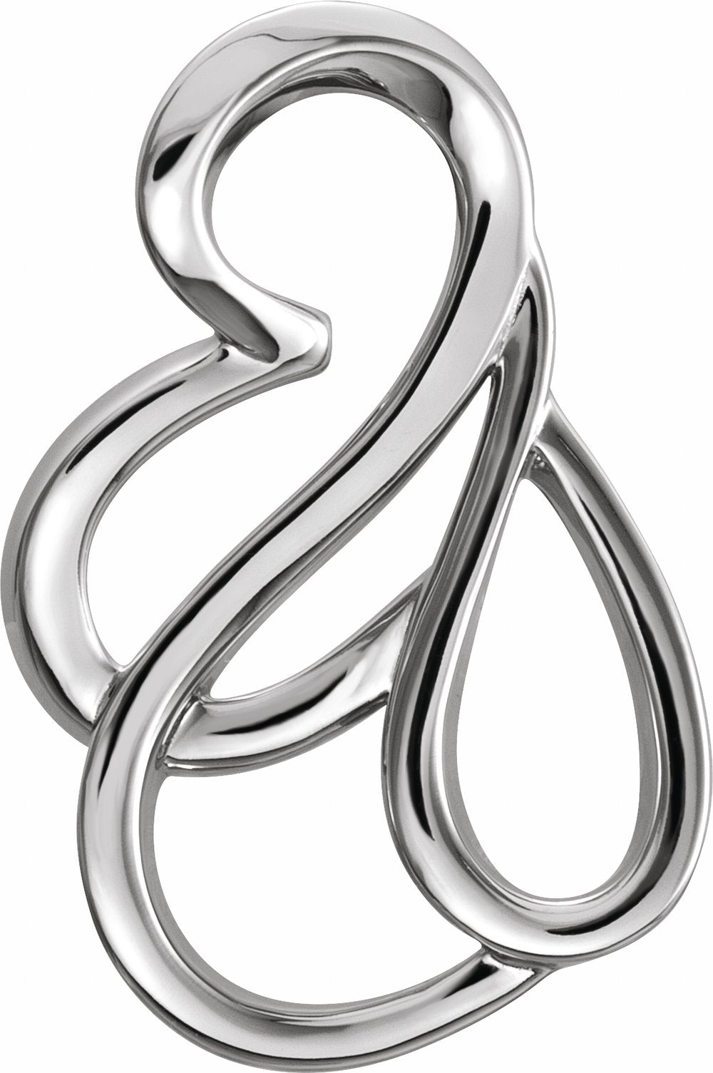 Sterling Silver Freeform Slide Pendant