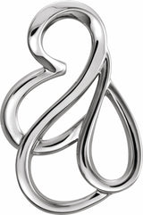 14K White Freeform Slide Pendant