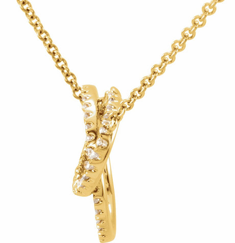 14K Yellow 1/3 CTW Natural Diamond Circle 18" Necklace