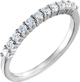 14K White Gold 1/3 CTW Natural Diamond Anniversary Band