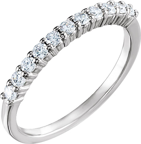 14K White Gold 1/3 CTW Natural Diamond Anniversary Band