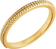 14K Yellow Stackable Bead Ring