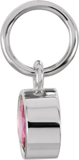 Sterling Silver Posh Mommy® Imitation Ruby Charm/Pendant
