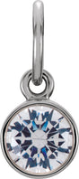 14K White Gold Posh Mommy® Imitation Diamond Charm/Pendant