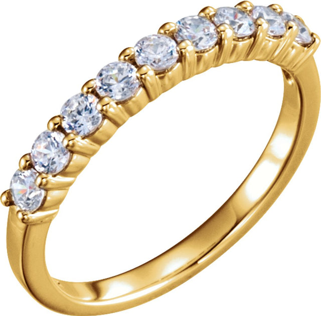 14K Yellow 1/2 CTW Natural Diamond Anniversary Band