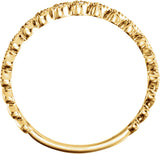 14K Yellow .06 CTW Natural Diamond Stackable Heart Ring