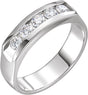 14K White 3/4 CTW Natural Diamond Channel-Set Band