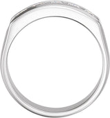 14K White 3/4 CTW Natural Diamond Channel-Set Band