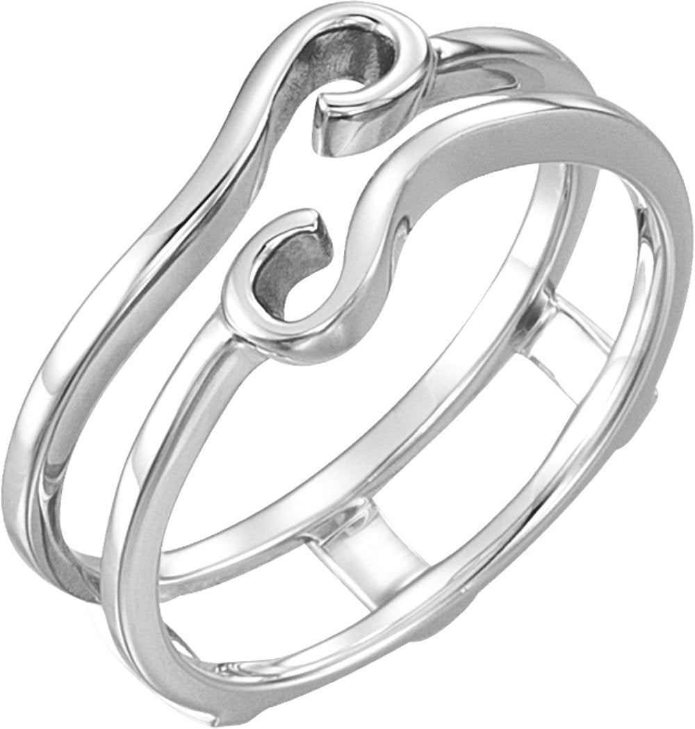 14K White Ring Guard