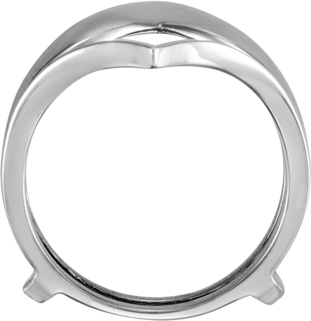 14K White V Ring Guard