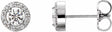 14K White Gold 1/2 CTW Lab-Grown Diamond Halo-Style Earrings