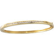 14K Yellow 5/8 CTW Natural Diamond Bangle 6 1/2" Bracelet