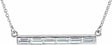 14K White Gold 3/4 CTW Natural Diamond Bar 17" Necklace