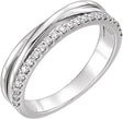 14K White Gold 1/5 CTW Natural Diamond Criss-Cross Ring