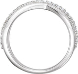 14K White Gold 1/2 CTW Natural Diamond Criss-Cross Ring