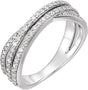 14K White 1/2 CTW Natural Diamond Criss-Cross Ring