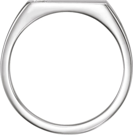 Platinum 1/10 CTW Natural Diamond Signet Ring