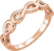 14K Rose Stackable Infinity-Inspired Ring