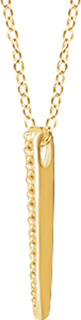 14K Yellow 1/4 CTW Natural Diamond Graduated 16-18" Bar Necklace