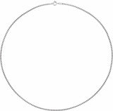 Rhodium-Plated Sterling Silver 2 mm Box 18" Chain 