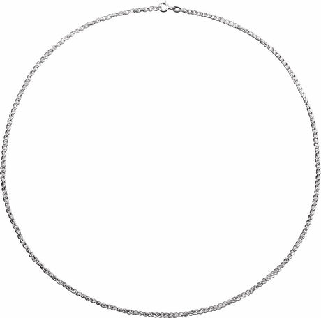 Sterling Silver 2 mm Rope 18" Chain