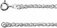Rhodium-Plated Sterling Silver 2 mm Rope 16" Chain 